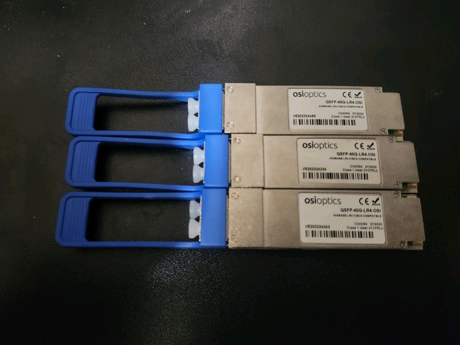 Lot Of 3 - OSIOptics QSFP-40G-LR4 40Gb/s - Cisco Compatible