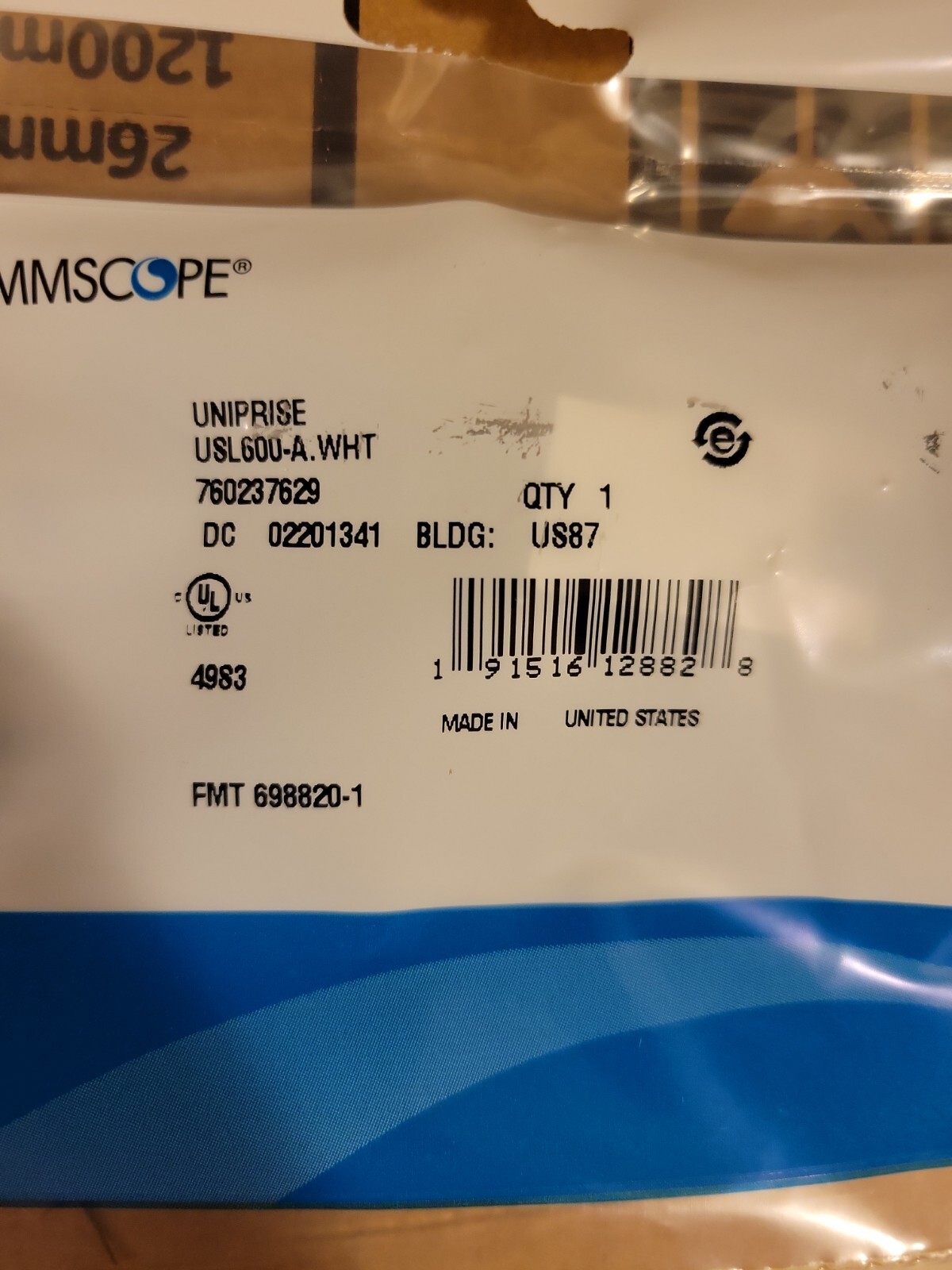 Box of 25 Commscope USL600-WHT/ 760237629 Cat6 Uniprise USL Modular Rj45 Jack