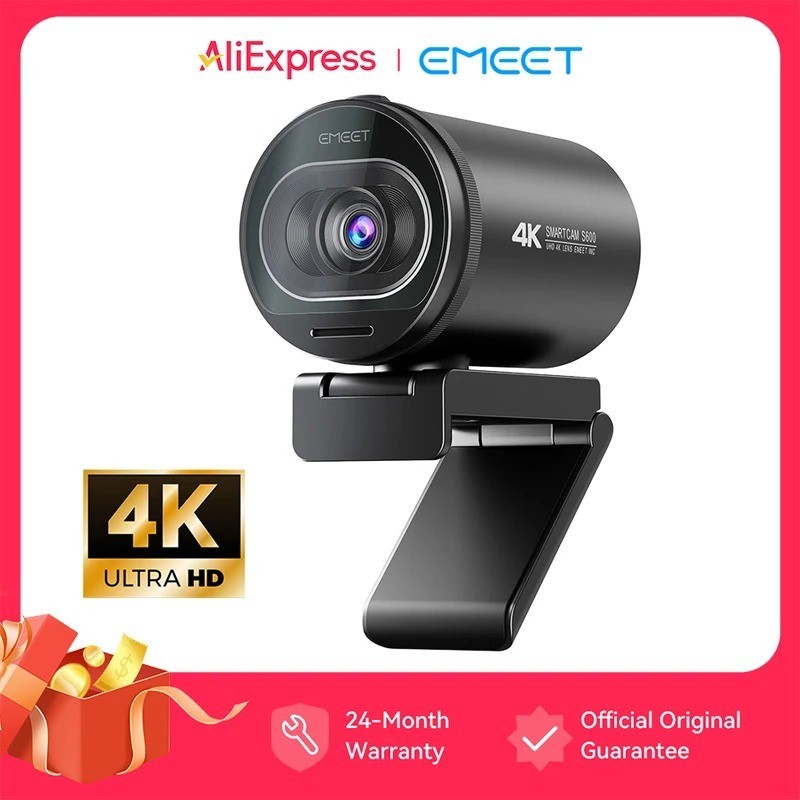 EMEET S600 4K Webcam 1080P 60FPS USB Autofocus Streaming Camera with Mics