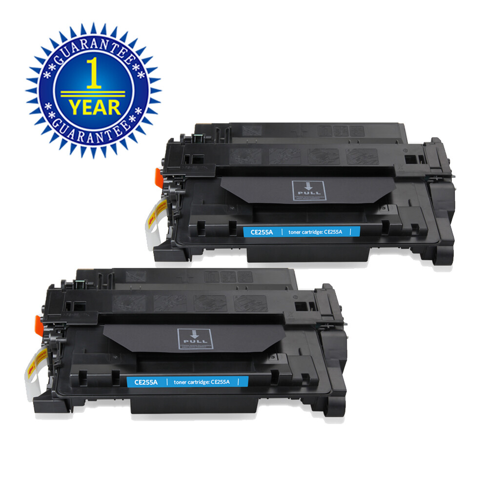 2PK CE255A 55A Toner Cartridge for HP LaserJet Enterprise MFP M525c M525f P3015n