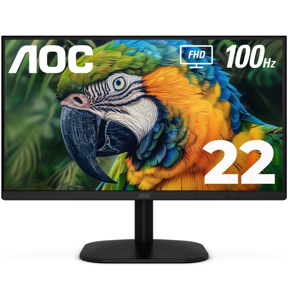 AOC 22B2HM2 22" Full HD (1920 x 1080) 100Hz LED Monitor, FHD, Black
