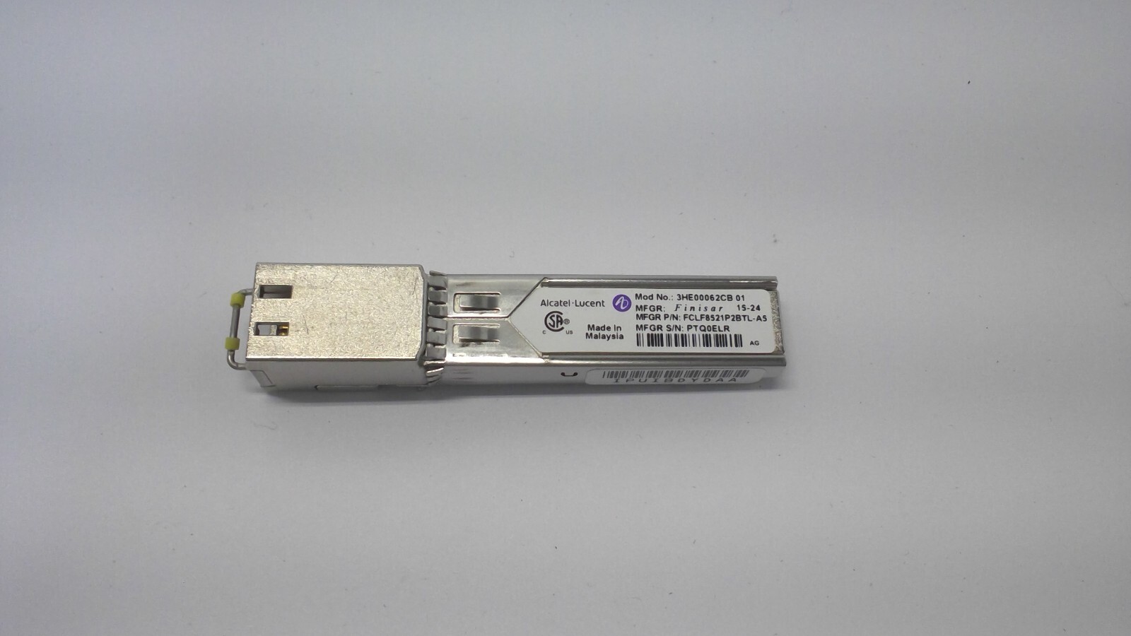 Alcatel 3HE00062CB FCLF8521P2BTL-A5 SFP-GIGE BASE-T RJ45 R6/6 SFP Transceiver