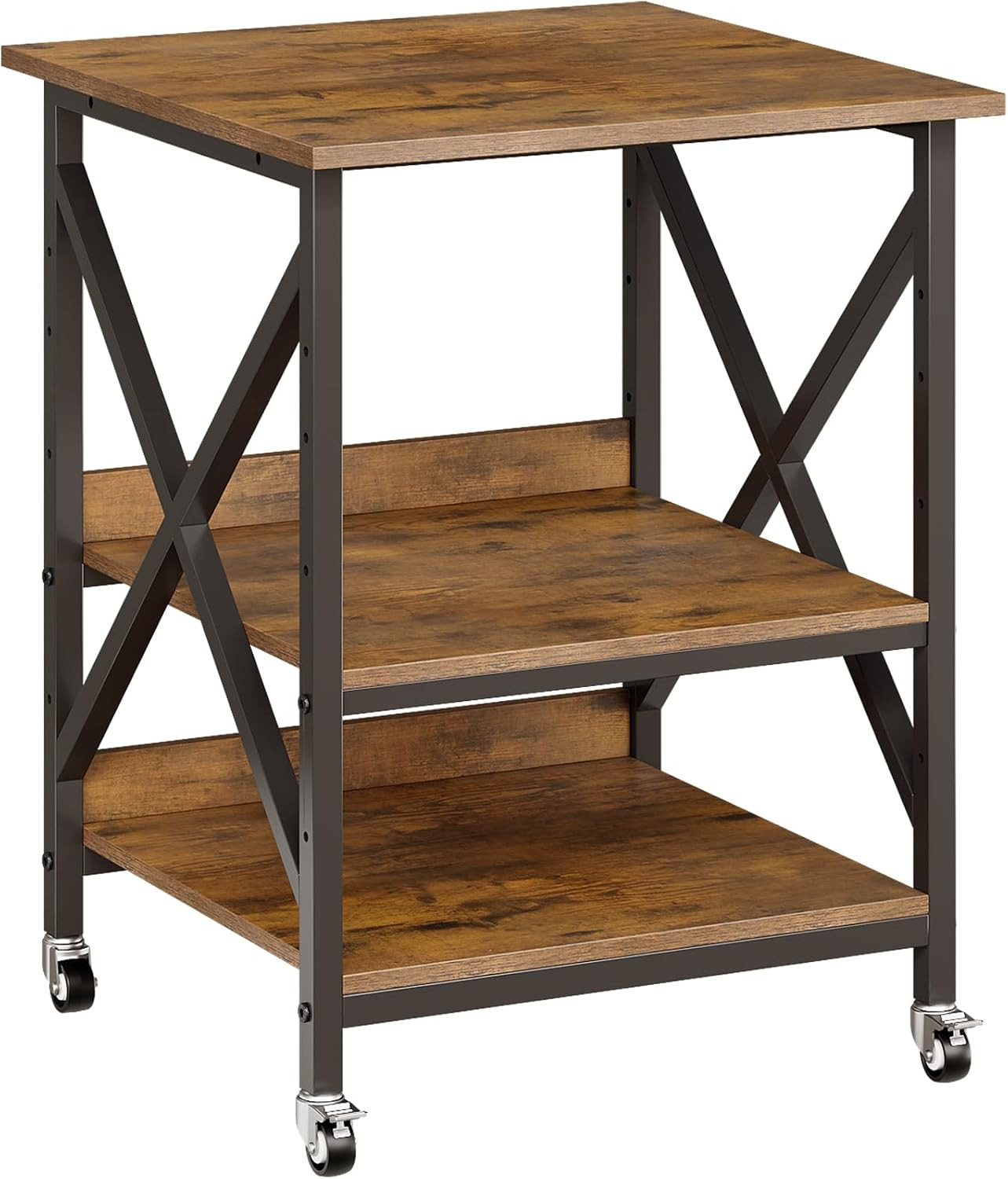 VENNQD 23.6 X 23.6 X 30.3 Inches Printer Stand, Large Printer Table with Adjusta