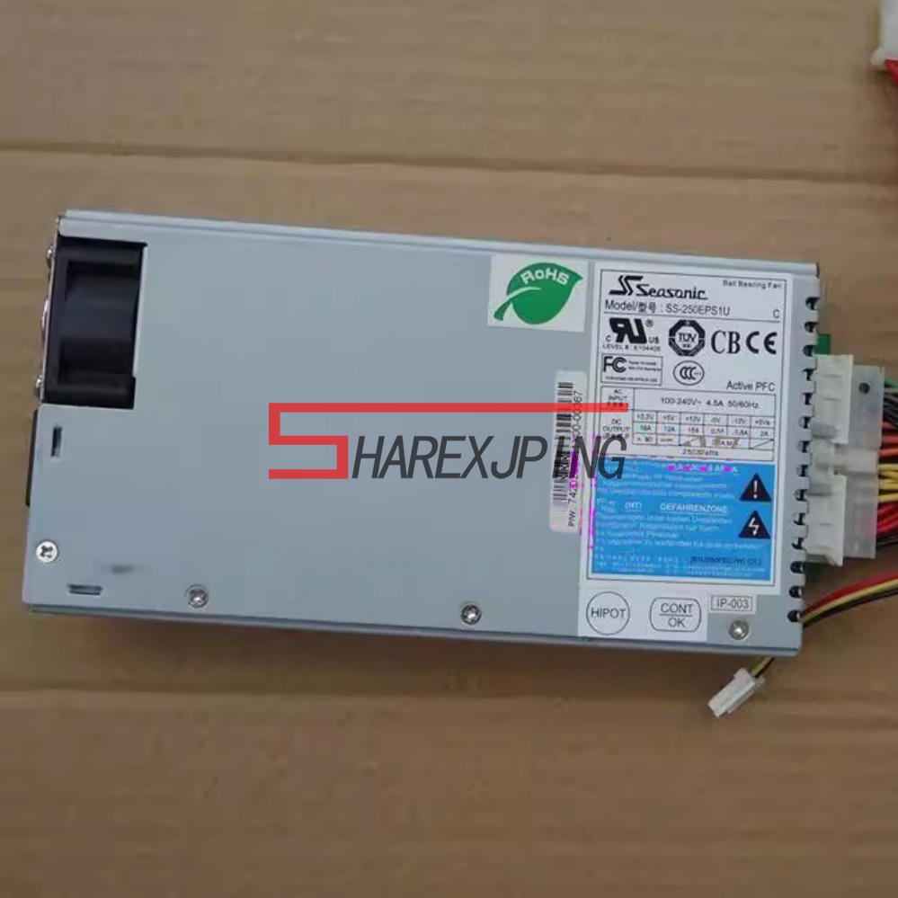 1PCS Used Seasonic SS-250EPS1U rated 250W 1U industrial power supply