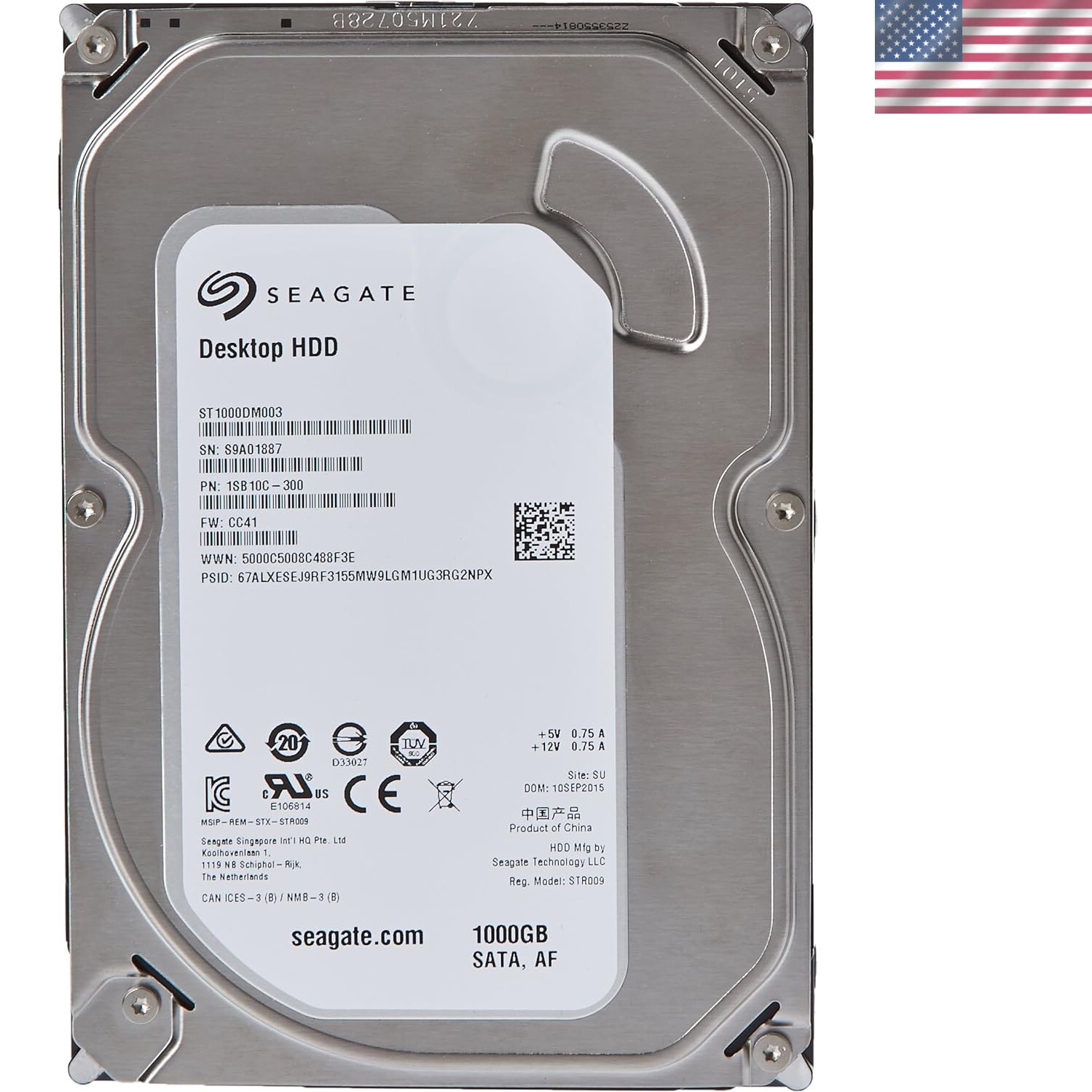 Seagate 1TB Desktop HDD - Reliable Storage with 7200 RPM Speed and 64MB Cache