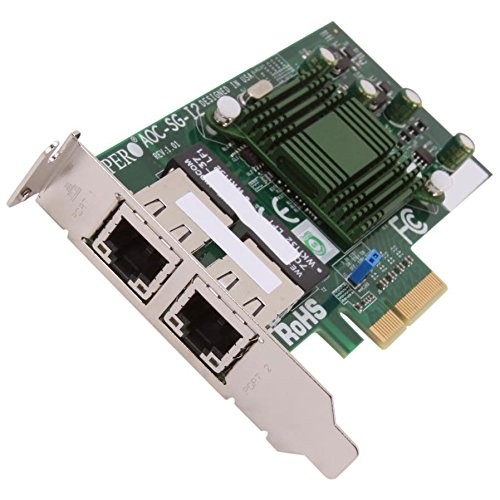 Supermicro Standard I/O 2-PORT Gigabit Ethernet LAN Card AOC-SG-I2