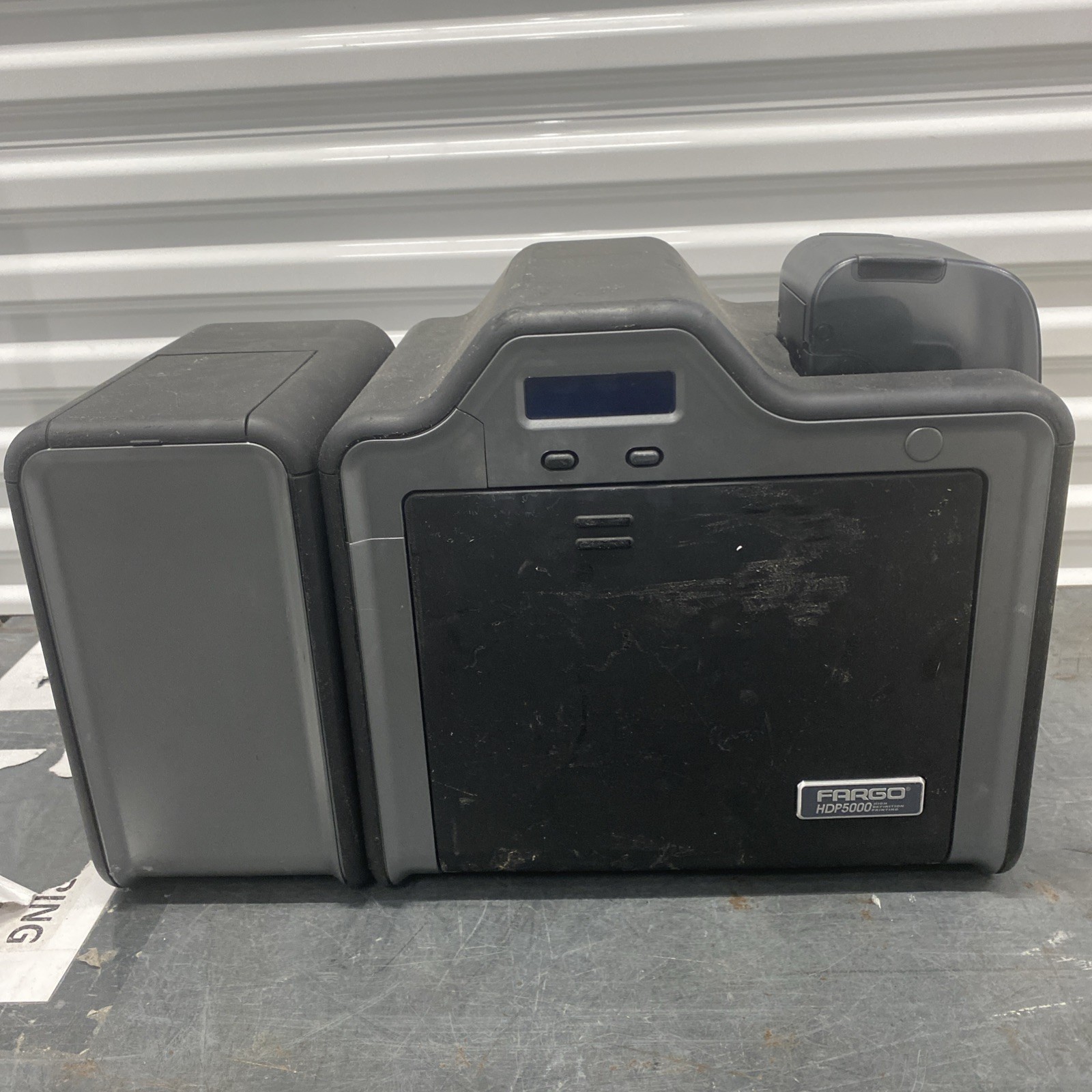 Fargo Card Encoder/Printer HDP500.   Small scratch
