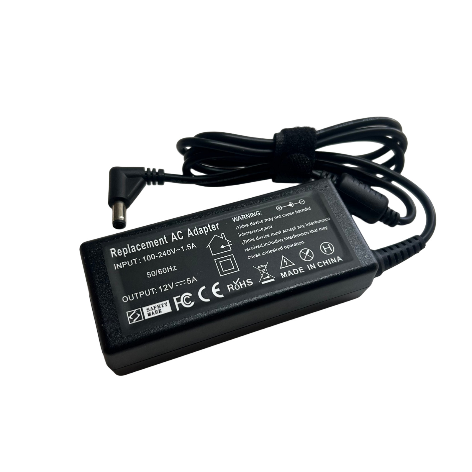12V 5A Adapter Charger For ELO TouchSystems E005277 Power Brick and Cable Kit