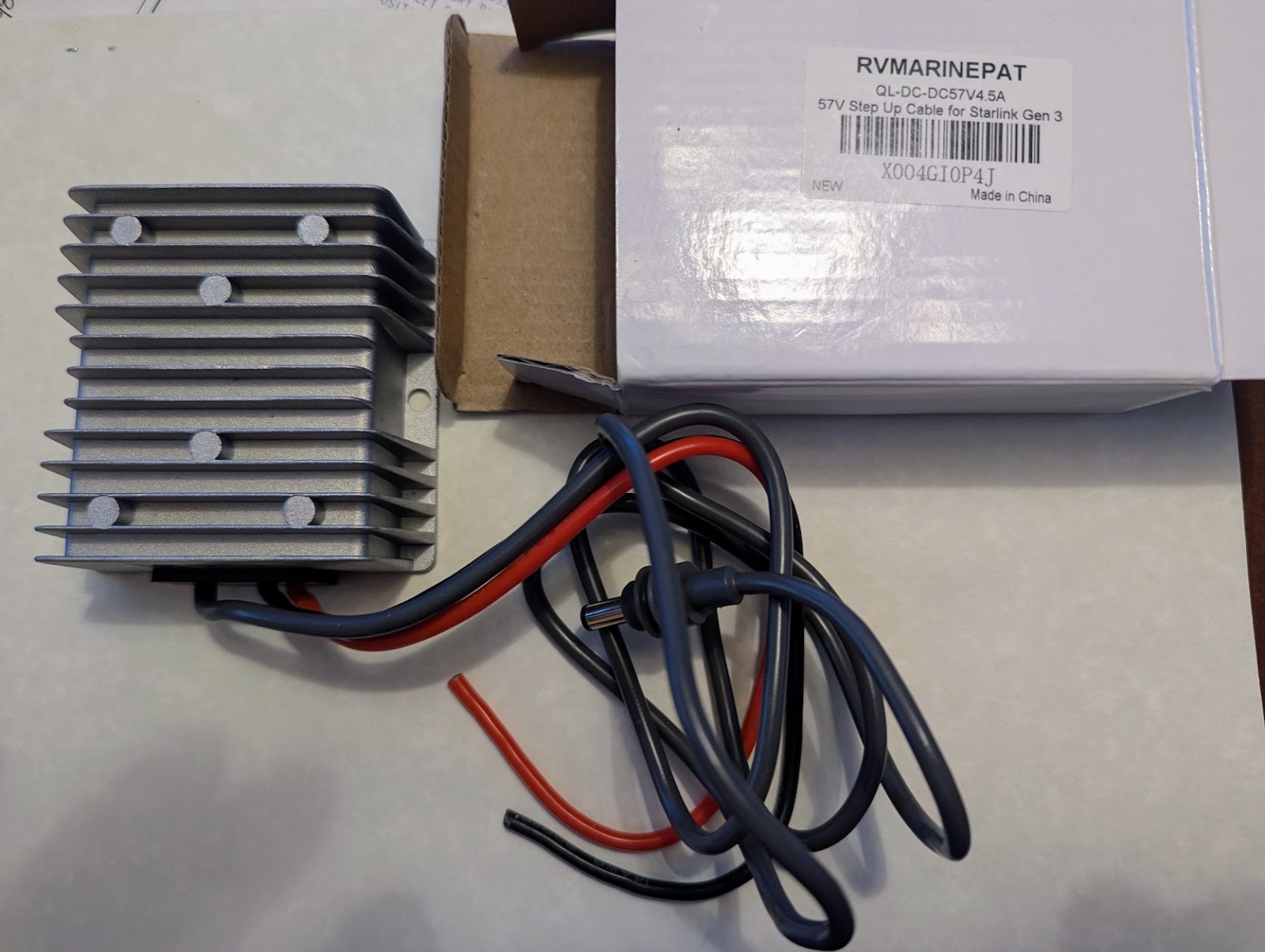 Starlink DC Step Up Power Cable 12V/24V to 57V 4.5A Power Supply DC57V4.5A