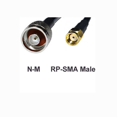 Low Loss N Male to RP SMA Male RG58U Coaxial Cable 9.8ft 3-Meter