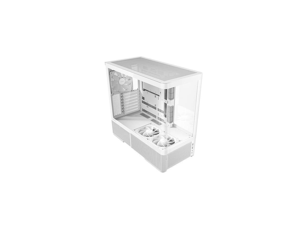 Antec C6 Curve Air White Mid-Tower Case, Panoramic Tempered Glass, High Airflow,