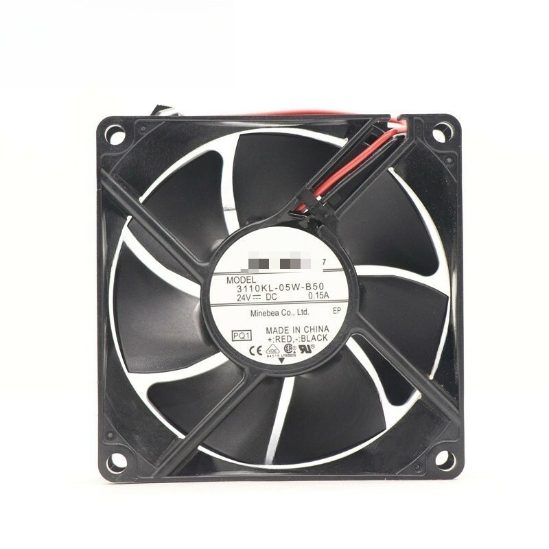 NMB Fan 3110KL-05W-B50 DC 24V 0.15A 80*80*25MM 2Pin For ABB ACS510 Cooling Fan