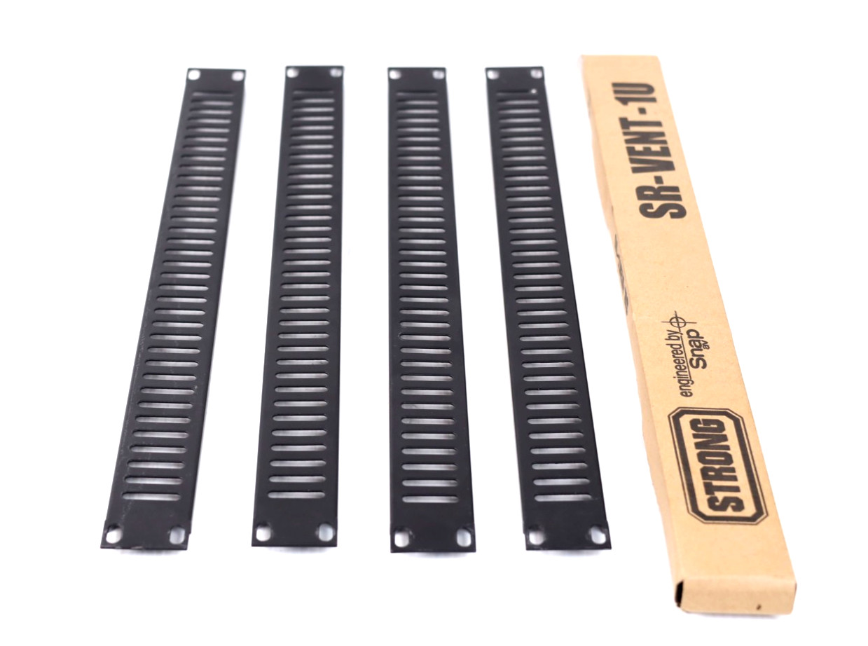 5x Strong Vented Flat Black Filler Panel Set 1U SR-VENT-1U Plate w842