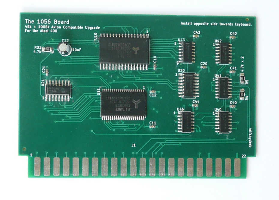 The 1056 Board -- Atari 400 1056k Axlon Memory Upgrade