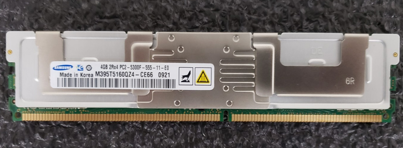 Samsung 4GB PC2-5300F 2Rx4 DDR2-667 ECC FBDIMM Server RAM M395T5160QZ4-CE66