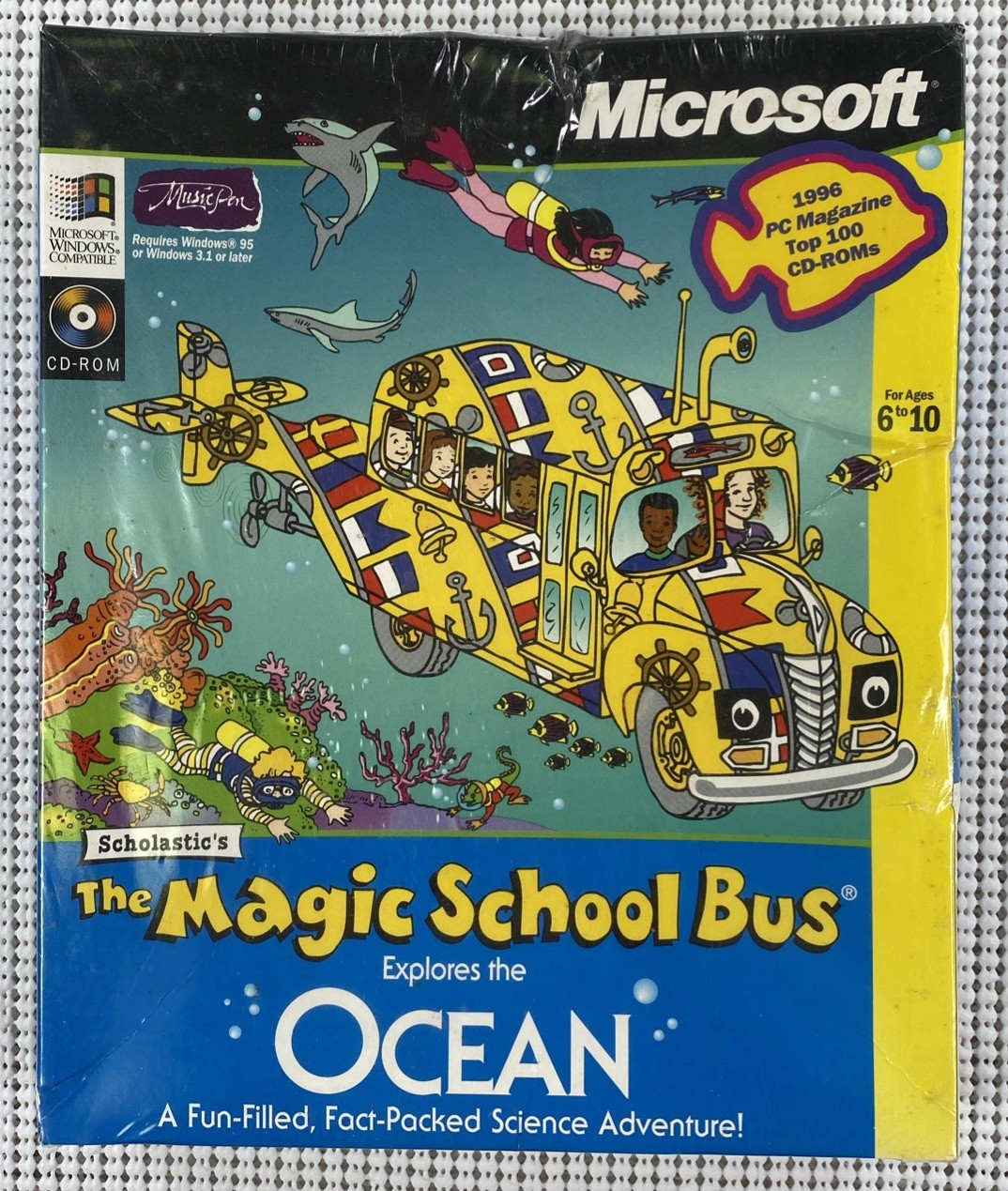 Magic School Bus Explores the Ocean Big Box PC CD-ROM Windows SEALED