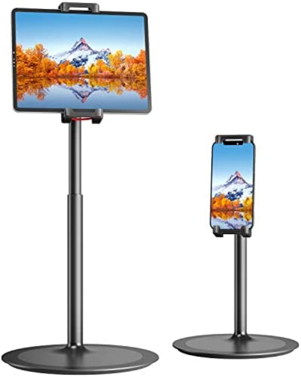 Adjustable Height Phone & Tablet Holder Stand with 360° Rotation