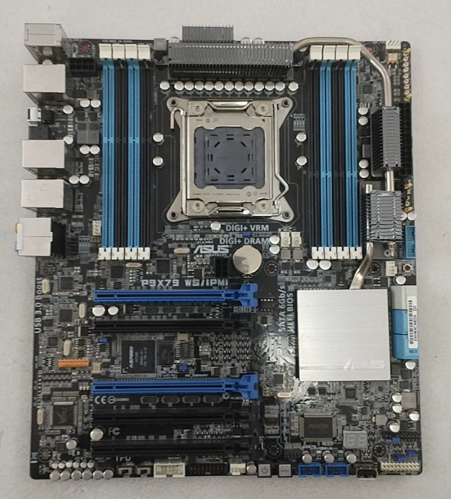 ASUS P9X79 WS IPMI LGA2011 X79 DDR3 ATX Workstation Motherboard Used