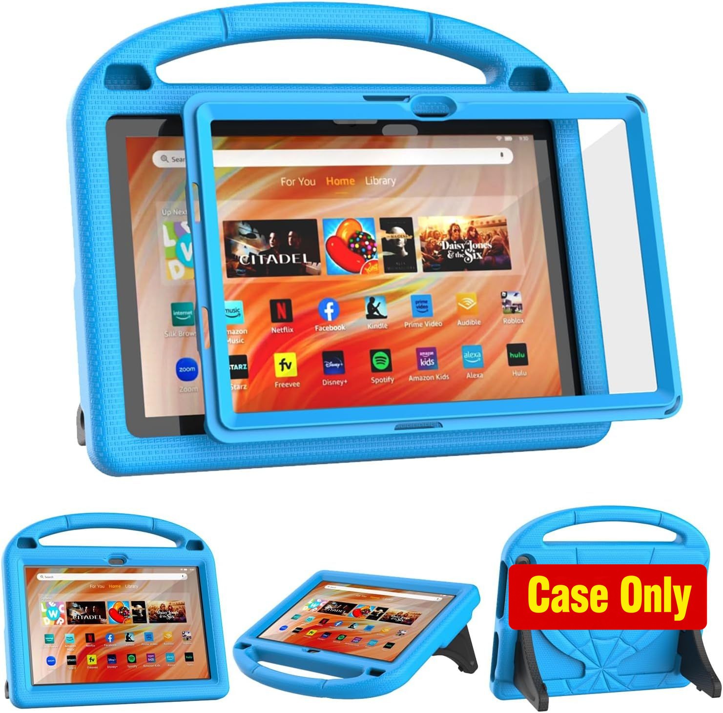 Case for Fire HD 10 & HD 10 Plus Tablet, Lightweight Shockproof with Handle Stan