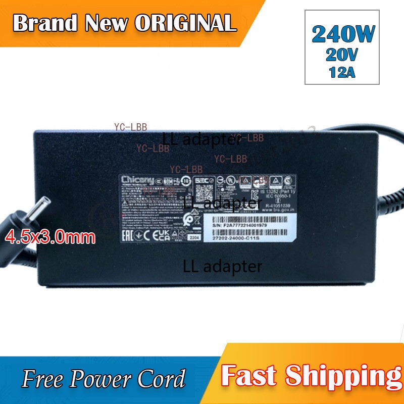 Gigabyte Aorus 16X 9KG 9SG 2024 Genuine 20V 240W AC Adapter Laptop Charger