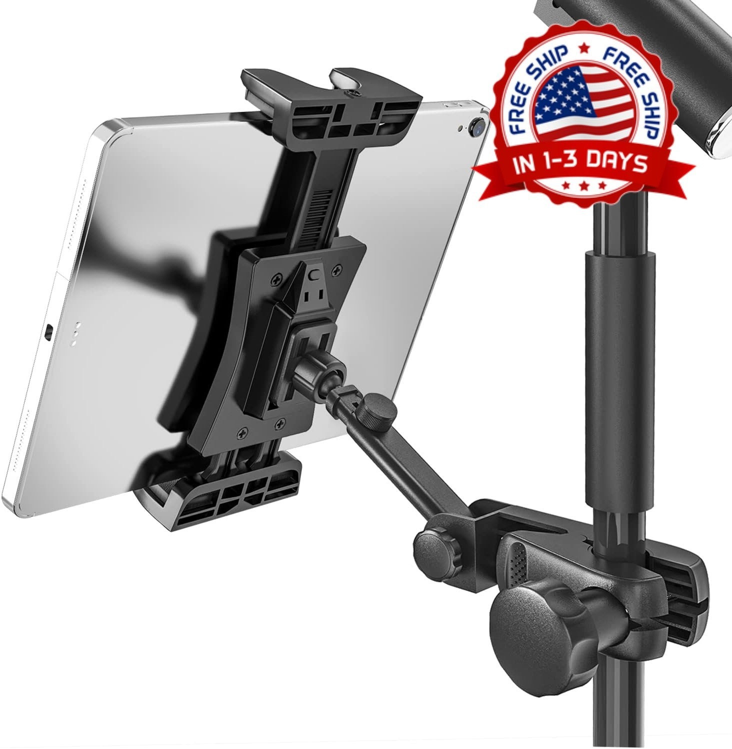 Microfono Stand Con Telefono Soporte Universal Para Tablet Ipad Iphone Samsung