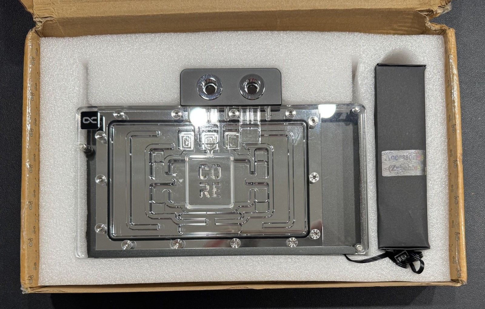 Alphacool Core RTX 5090 Solid GPU Water Block + Backplate aRGB Zotac AMP