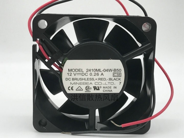 NMB 6025 2410ML-04W-B50 DC12V 0.26A 60*25mm 60mm cooling fan