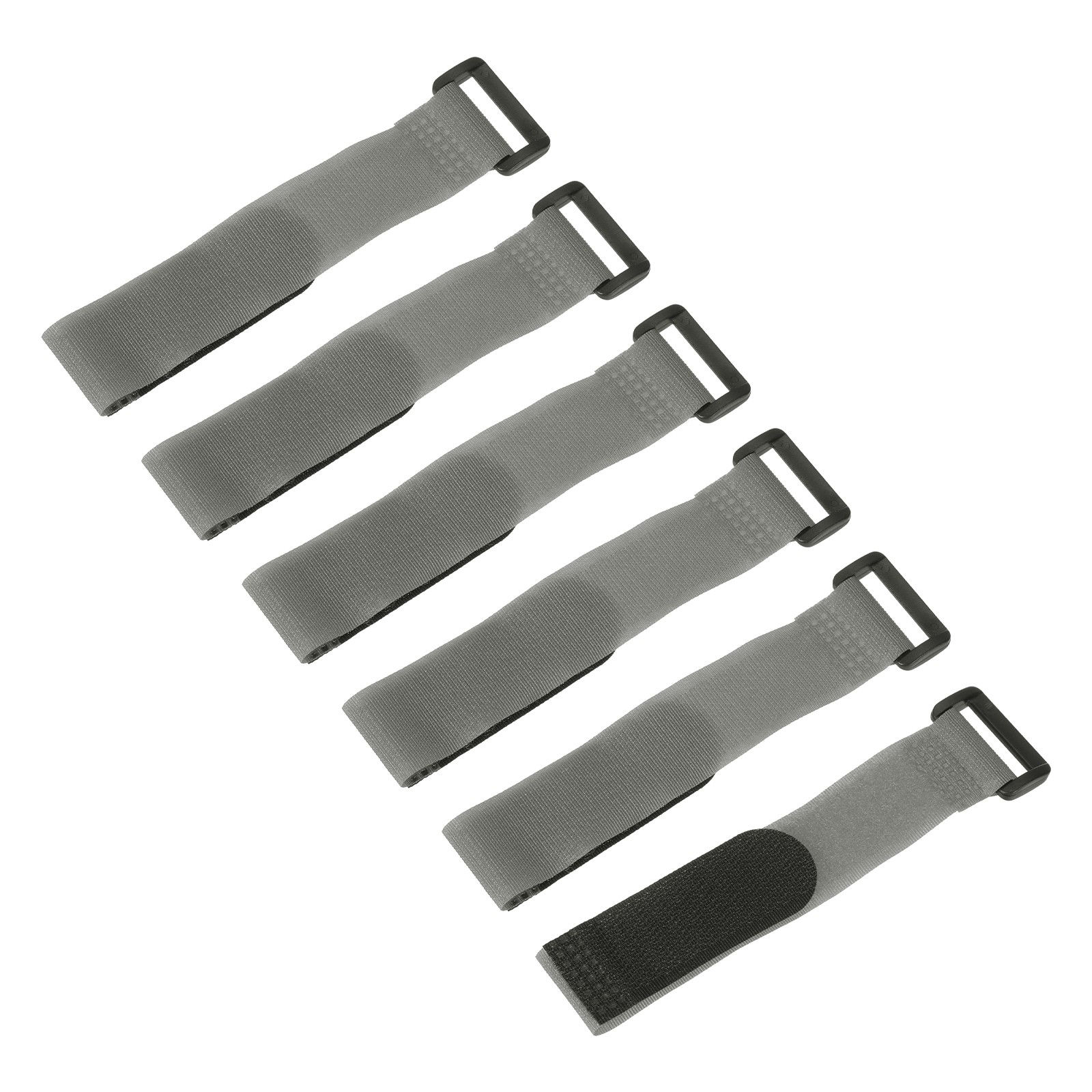 6 Pcs Battery Tie Down Straps,1"x8" Grey Nylon Hold Down Hook Loop Strap