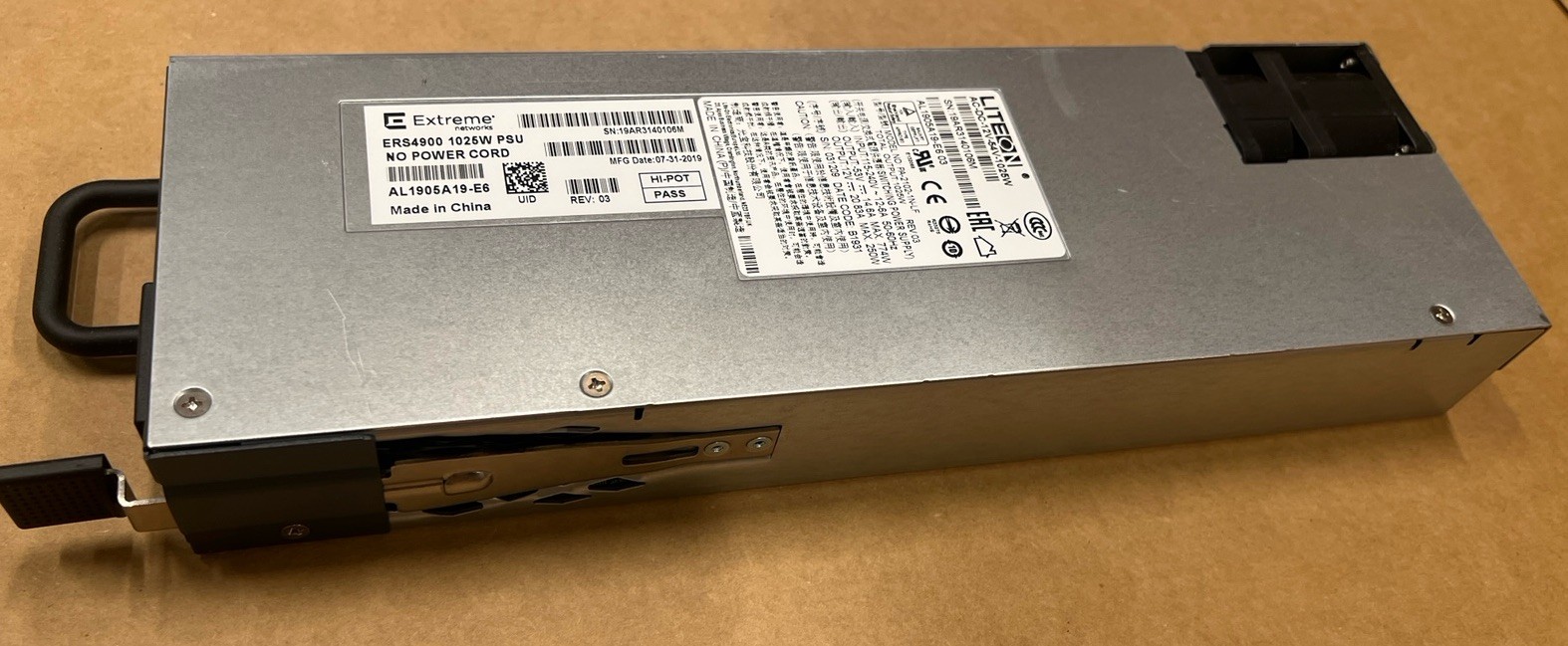 EXTREME NETWORKS AVAYA AL1905A19-E6 ERS4900 1025W 4900 SERIES POWER SUPPLY UNIT
