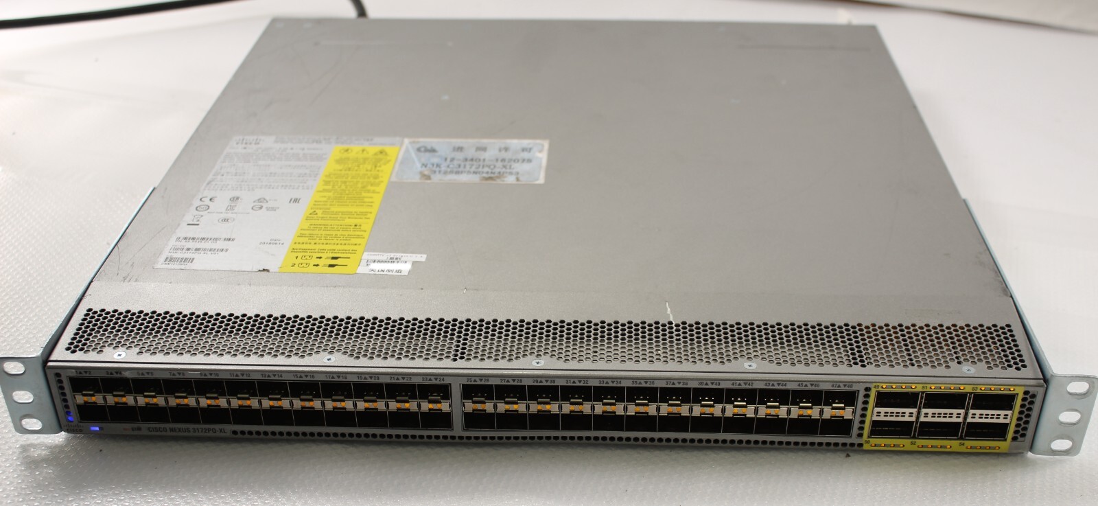 Cisco Nexus N3K-C3172PQ-XL 48*Port SFP+ 6*Port QSFP+ Network Switch No Fans&PSUs