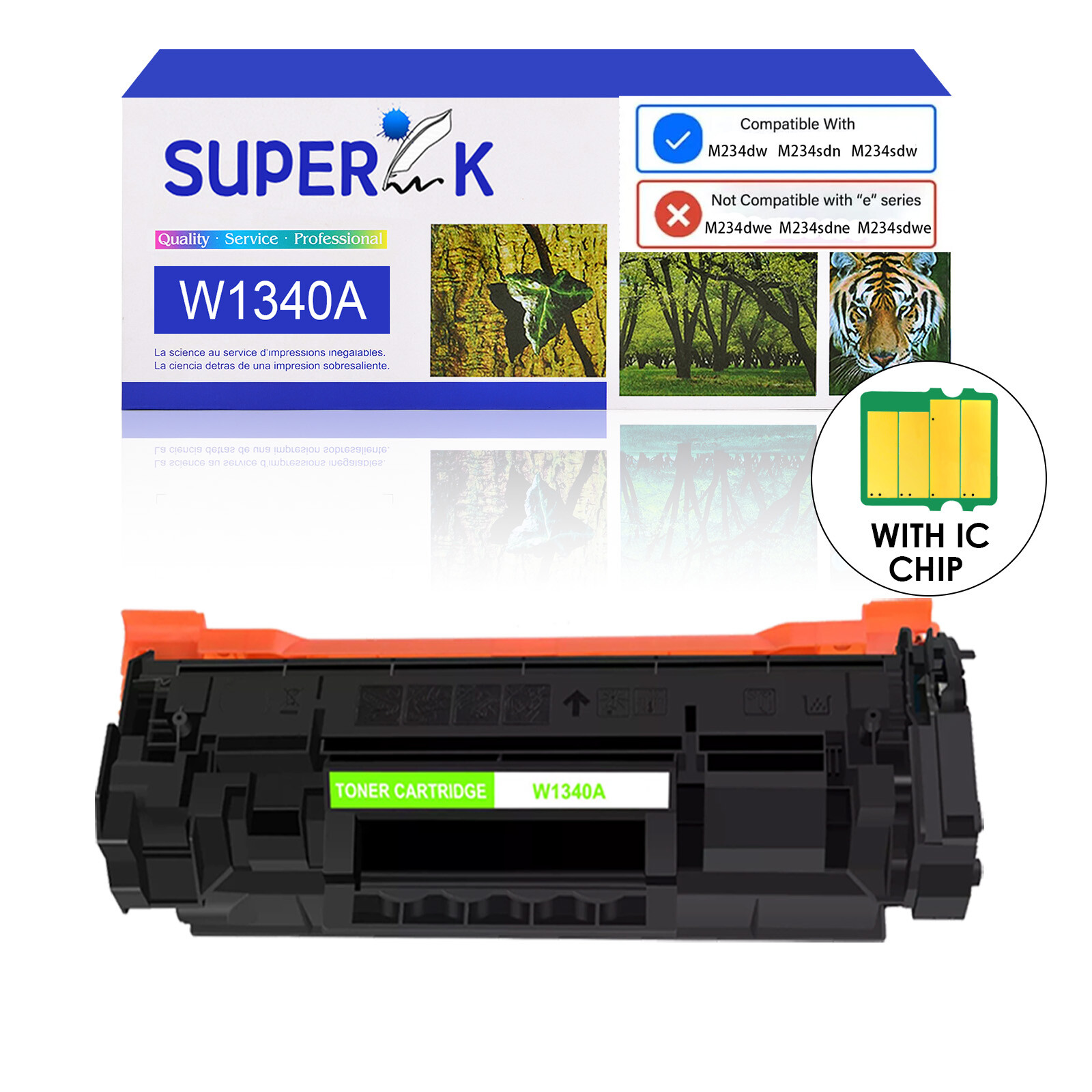 1-4PK New Chip W1340X Toner Fit for HP 134X LaserJet M209dw MFP M209dw M234sdn