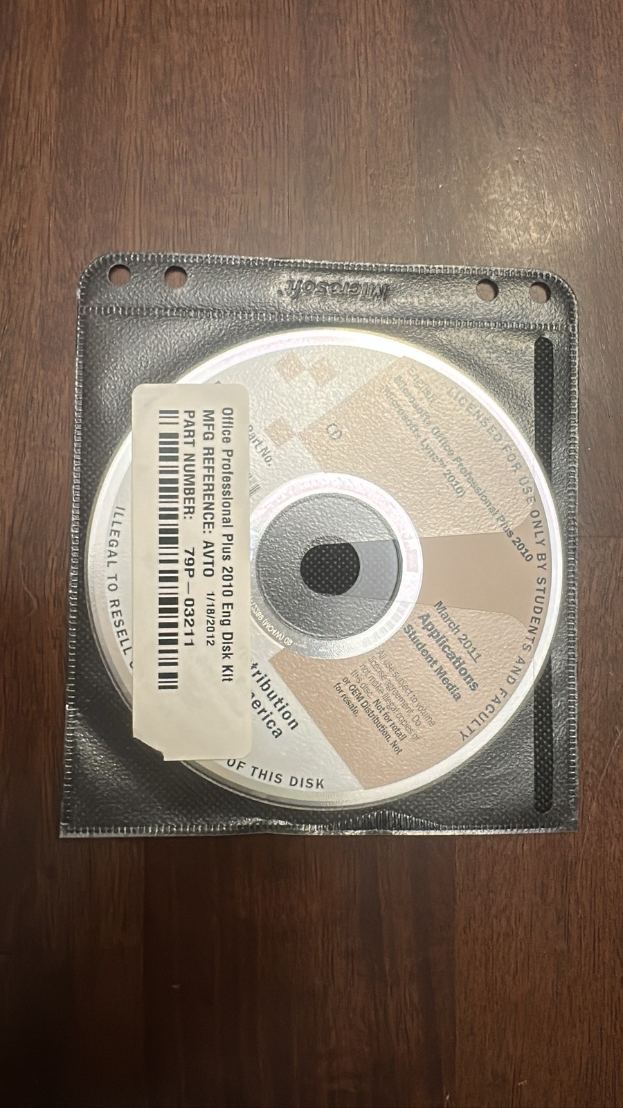 Microsoft Office Professional Plus 2010 Student & Faculty Edition Disc