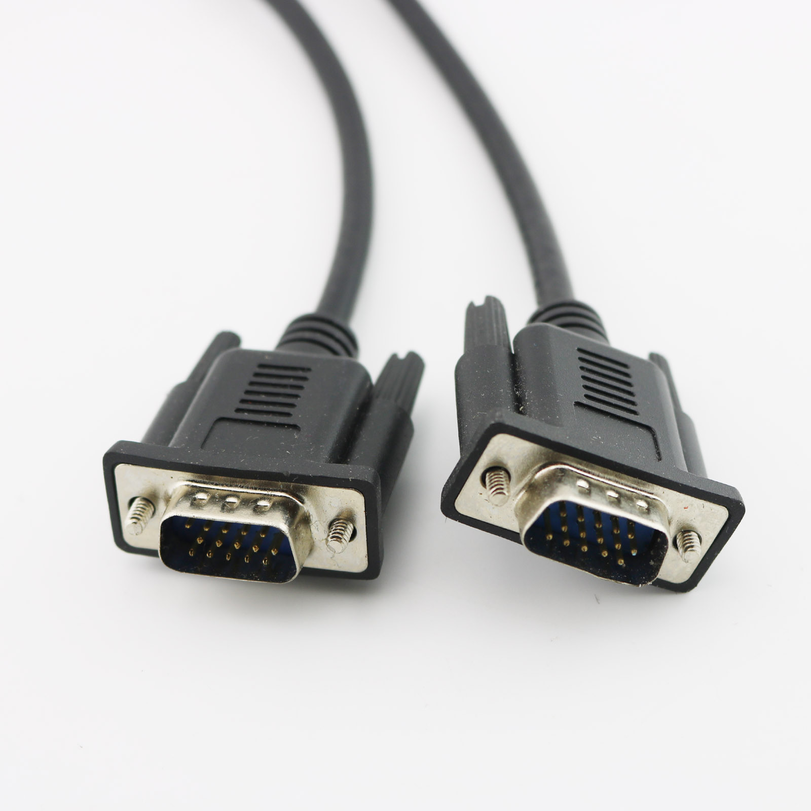 1x VGA 15 Pin Male to Male Plug Computer Monitor Cable Wire Cord 1FT/30CM Black