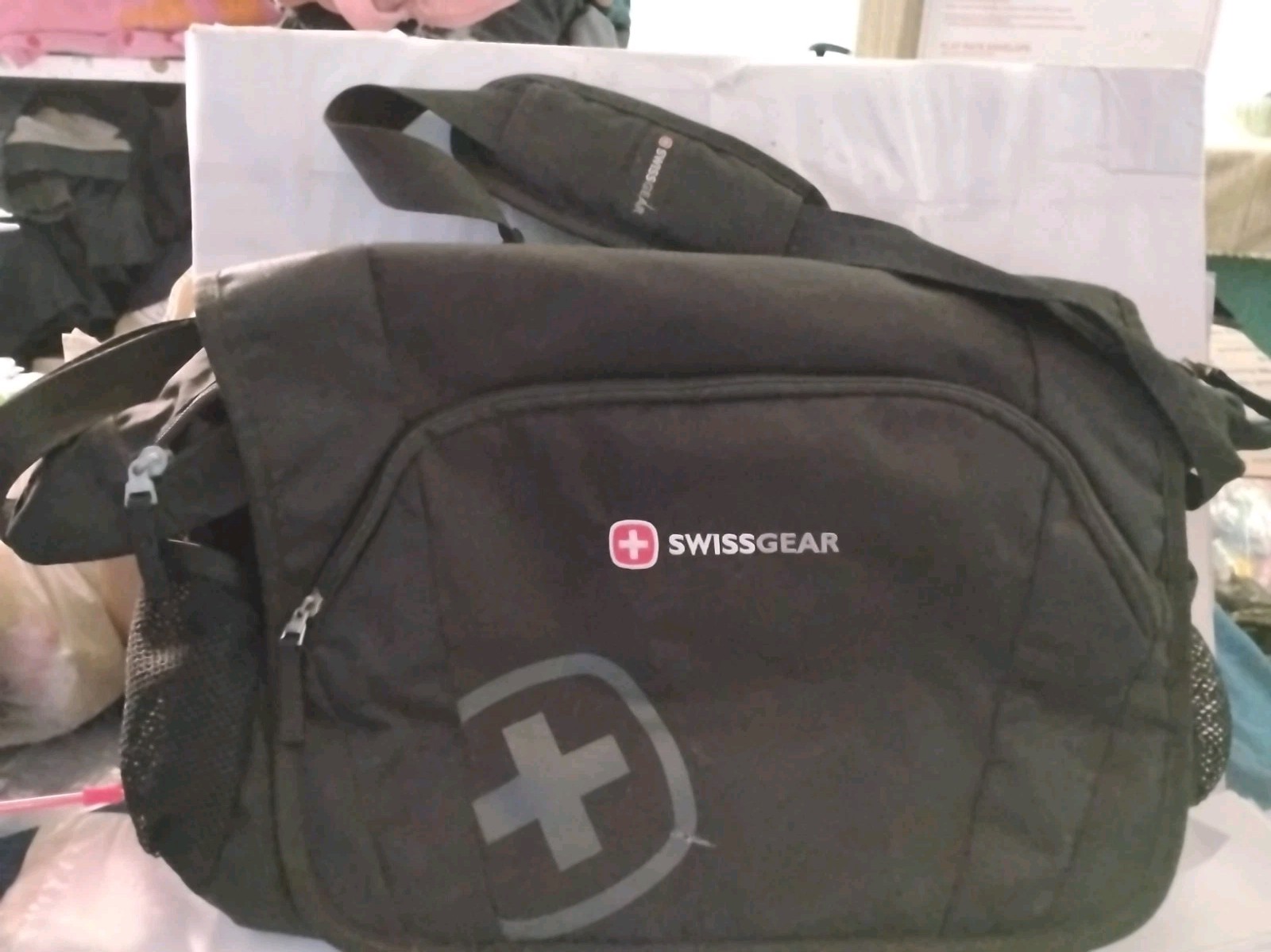 Wenger Black Swiss Gear Laptop Carrying Briefcase Travel Bag W Shoulder Strap