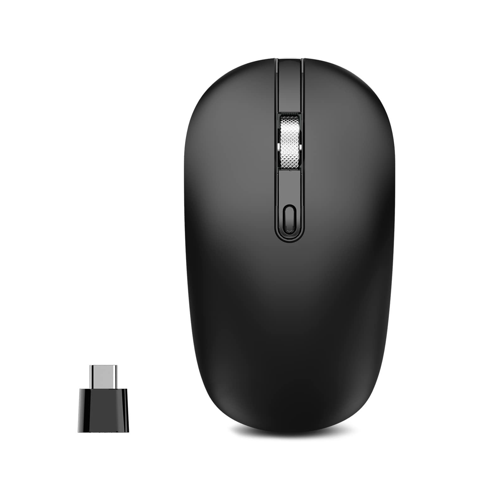 cimetech Type C Wireless Mouse, USB C Mouse 2.4G Silent Cordless Black