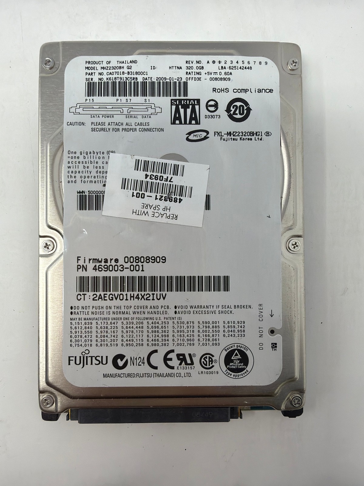 Fujitsu MHZ2320BH G2 320GB SATA Grade B