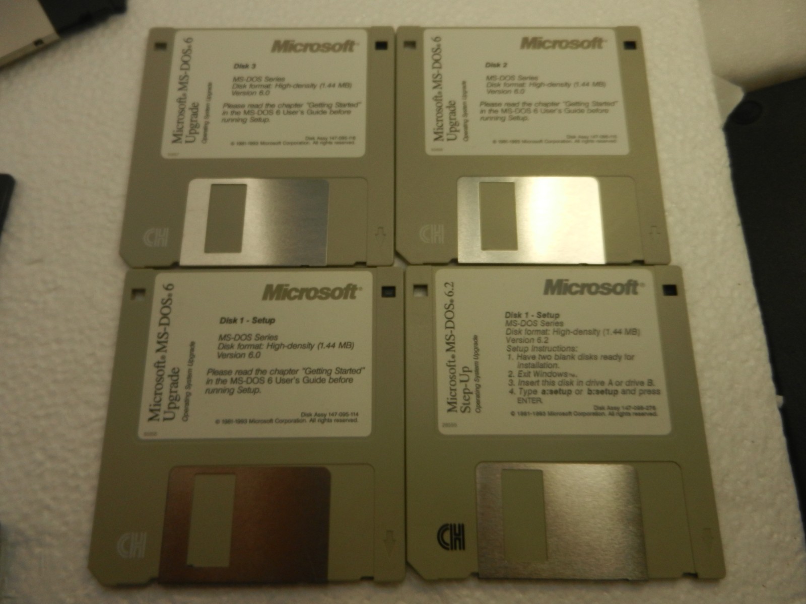 Microsoft MS-DOS 6.0 Upgrade Floppies Disc Set + STEP-UP 6.2 Floppy 3.5" Disc