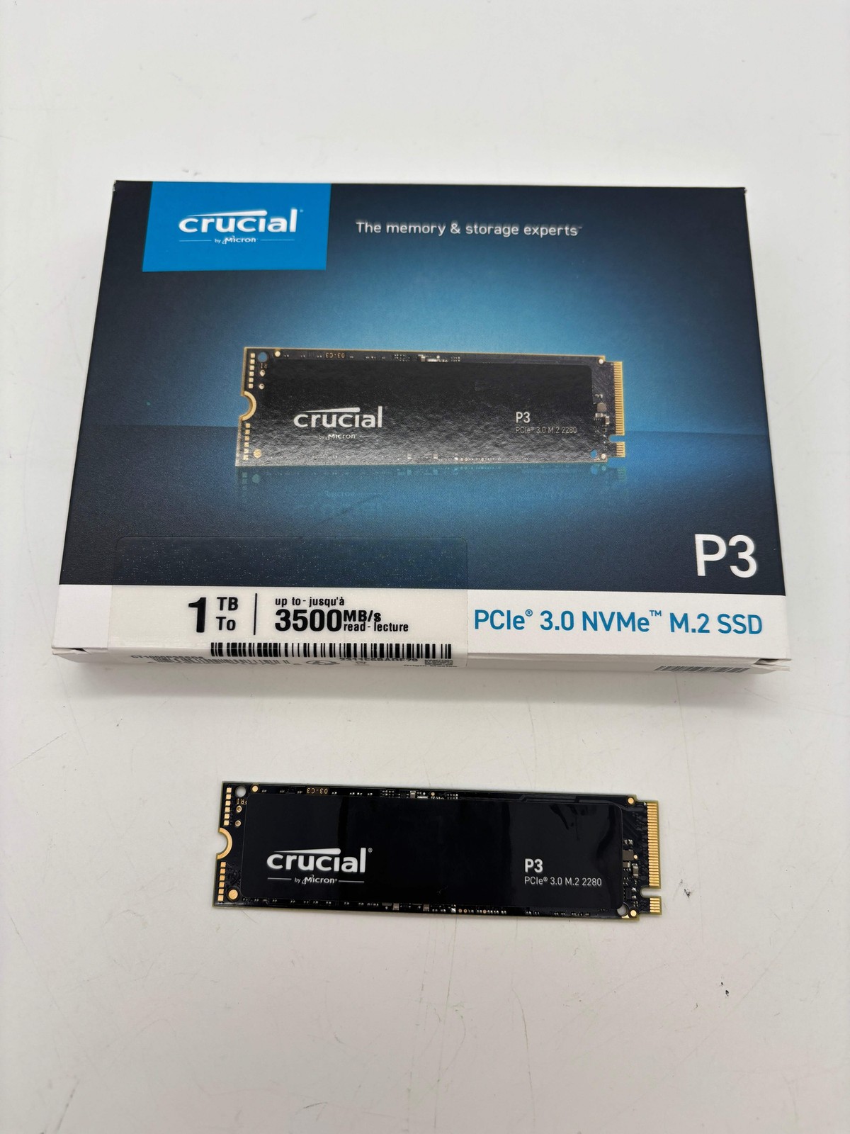 Crucial P3 PCIe 3.0 M.2 2280 Black Used With Box