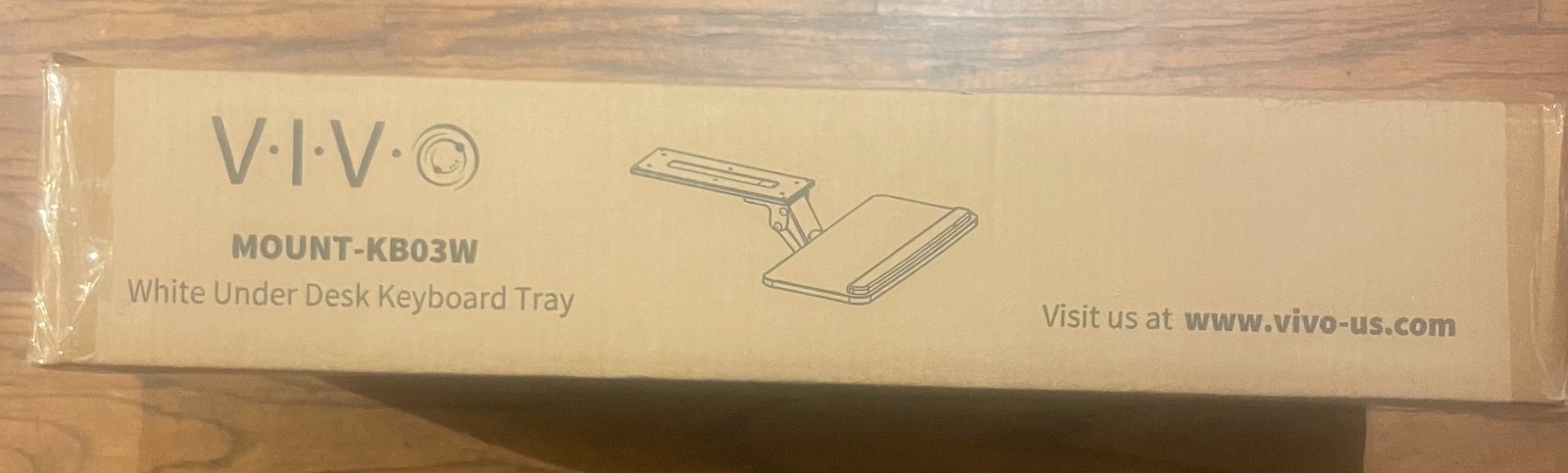 VIVO White Adjustable Computer Keyboard & Mouse Platform Tray Under Desk Mount