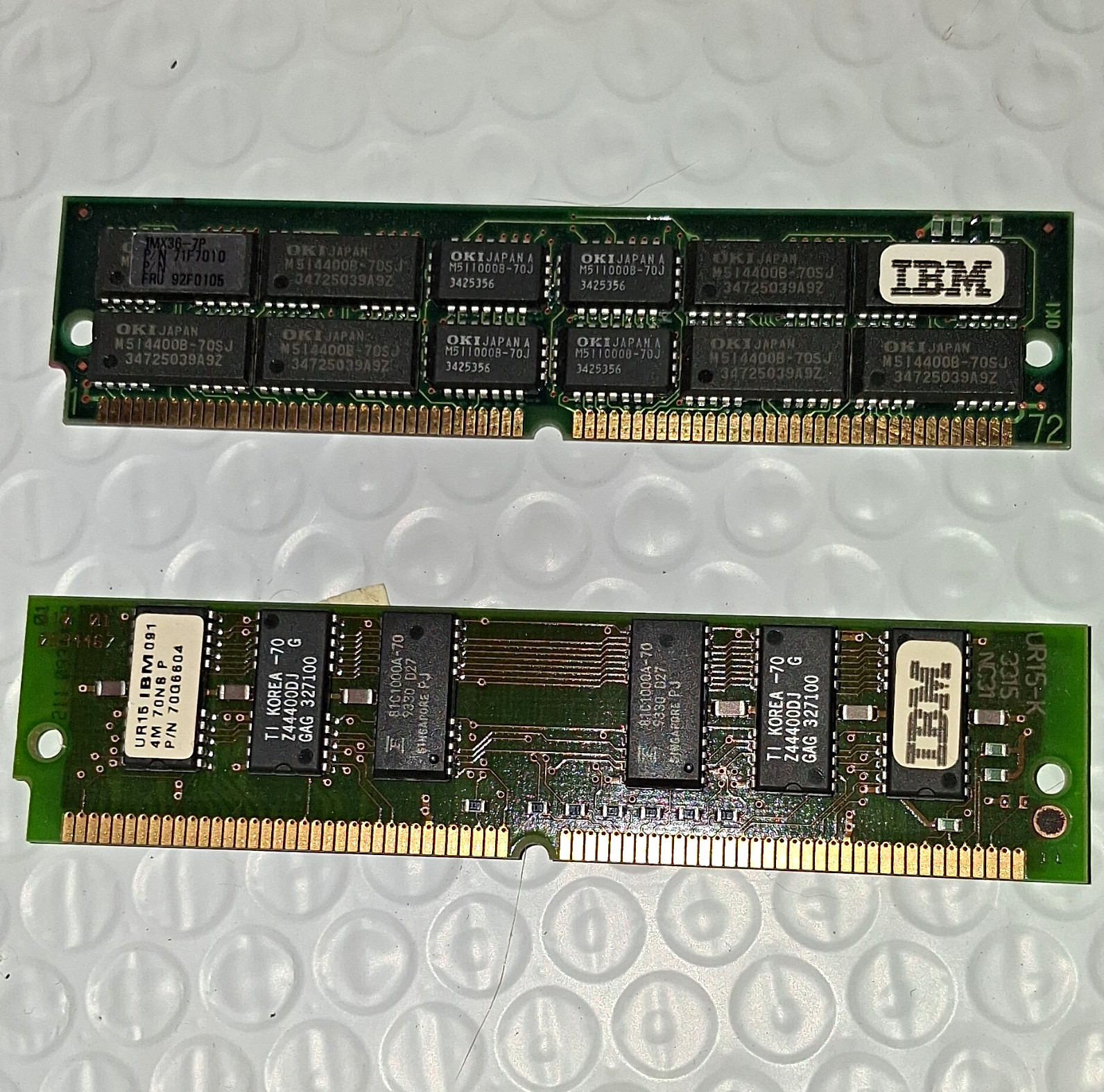 IBM 8MB Kit (2x4MB) 72-Pin SIMM EDO RAM 70ns ECC UMA16/IBM 091
