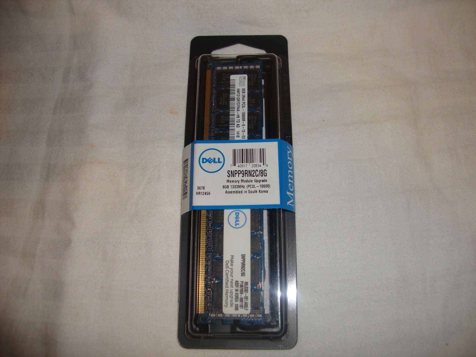 New Dell SNPP9RN2C/8G Memory Module Upgrade 8GB 1333MHZ (PC3L-10600) 