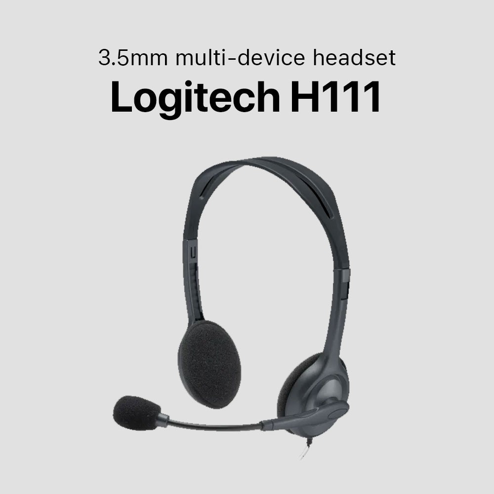 Logitech H111 Black On the Ear Stereo Headset