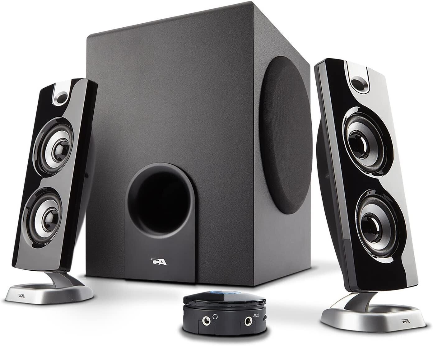 Cyber Acoustics CA-3602 2.1 Computer Speaker System 30W Subwoofer Platinum