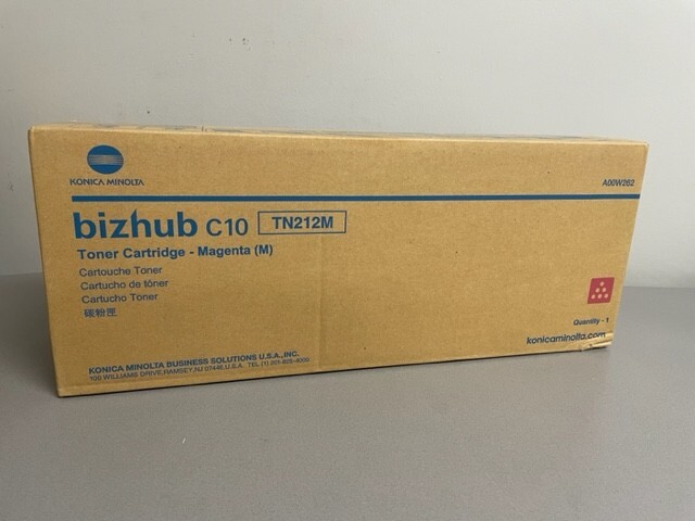 Konica Minolta TN-212M, A00W262 Magenta Toner Cartridge for Bizhub C10, C10X