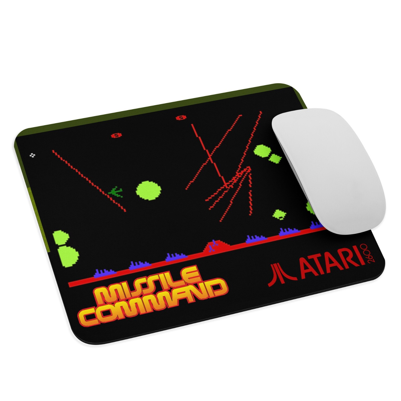 Missile Command  Atari 2600 - Mouse Pad NEW 9.5" x 7.75" Non Slip