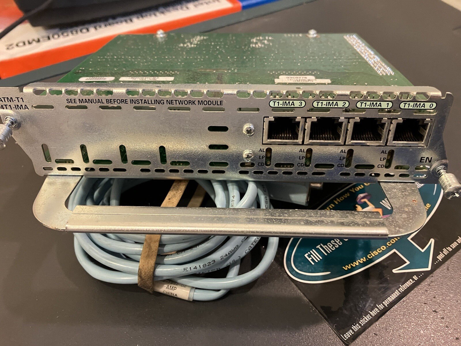 Cisco, NM-4T1-IMA, ATM-T1-4T1-IMA, 4 PORT T1 ATM NETWORK MODULE Excellent Cond.