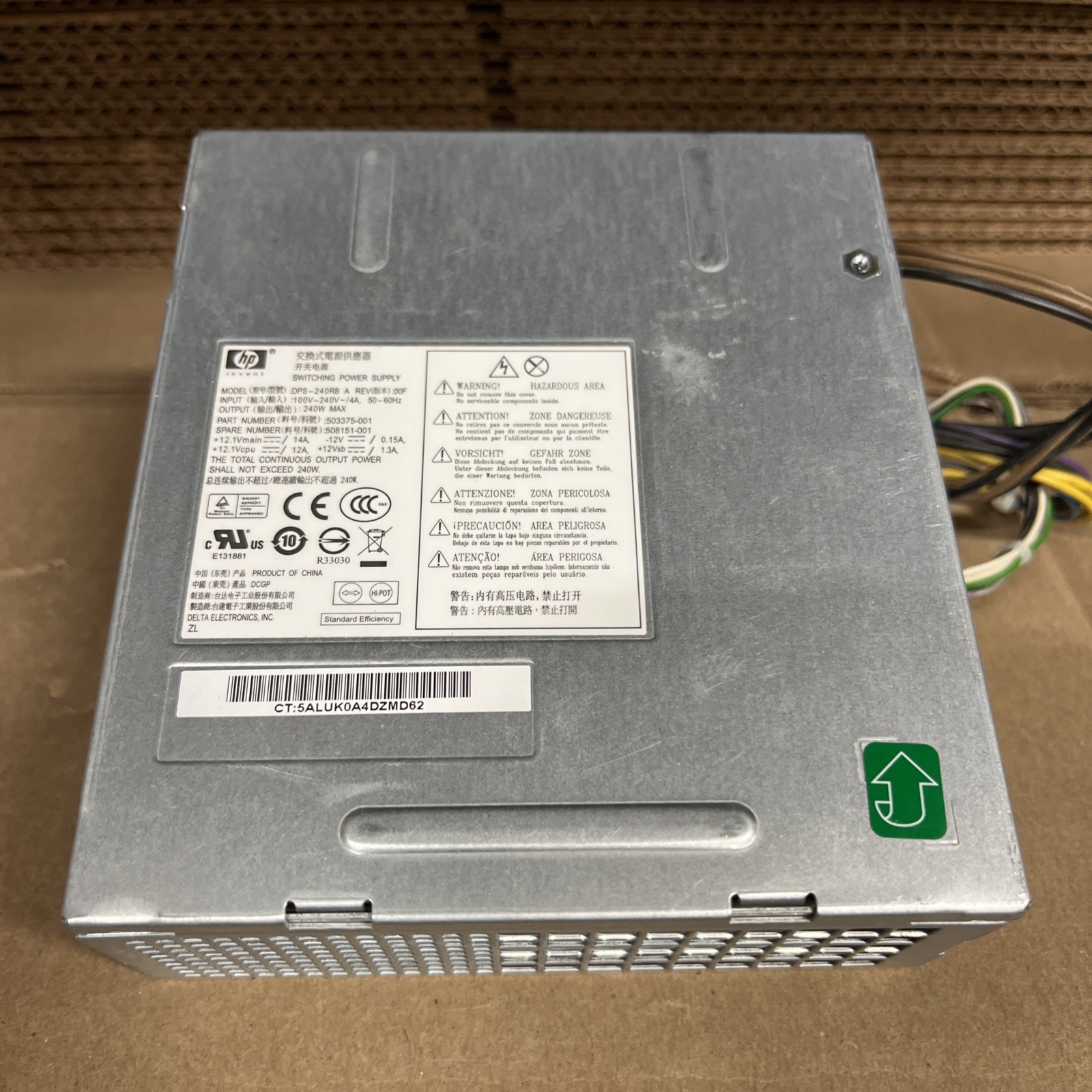 HP DPS-240 RB 240W Power Supply - 503375-001, 508151-001, DPS-240RB A