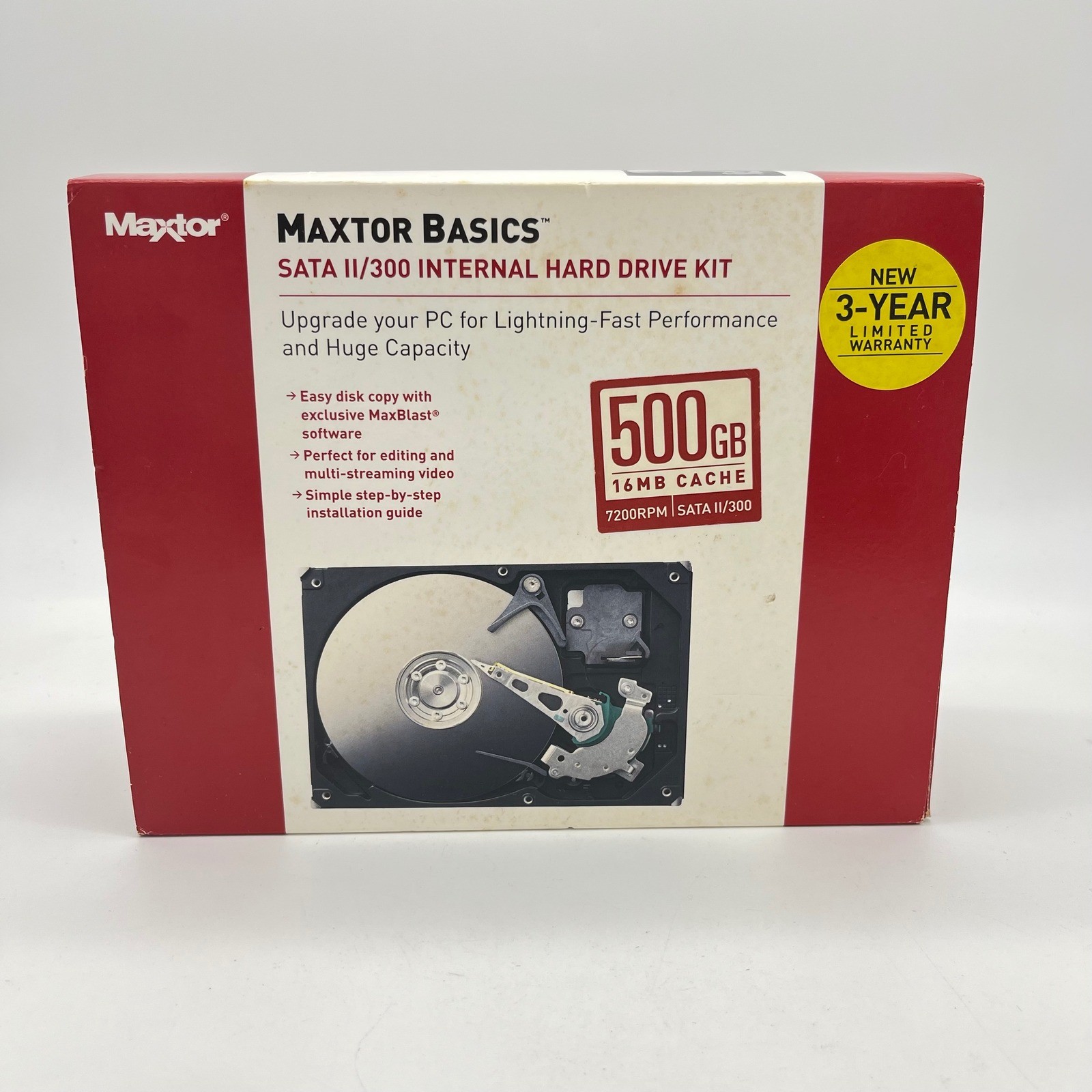 Maxtor Basics 500GB Internal Hard Drive Kit SATA II/300 7200RPM 16MB Cache New