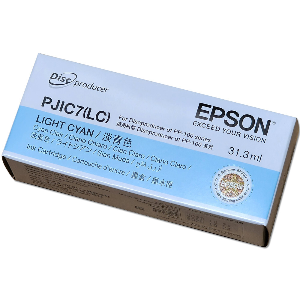 Epson PJIC7(LC) Discproducer PP-100 / PP-50 LIGHT CYAN Ink Cartridge C13S020689
