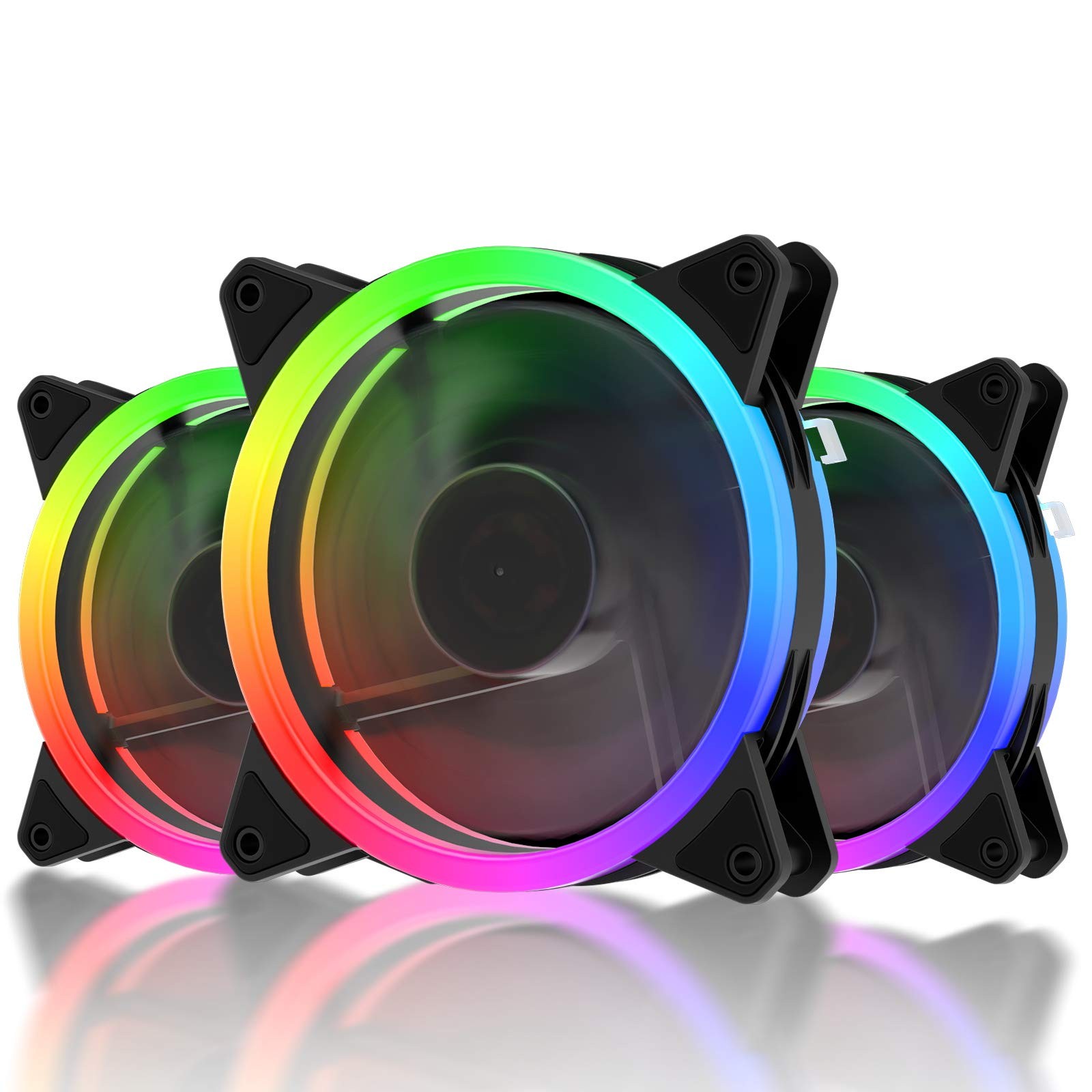 upHere 120mm Case Fan Fan,Quiet Edition High Airflow LED Case Fan for PC Cases-3